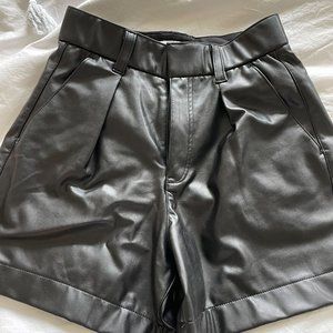 Abercrombie Vegan Leather Tailored Shorts